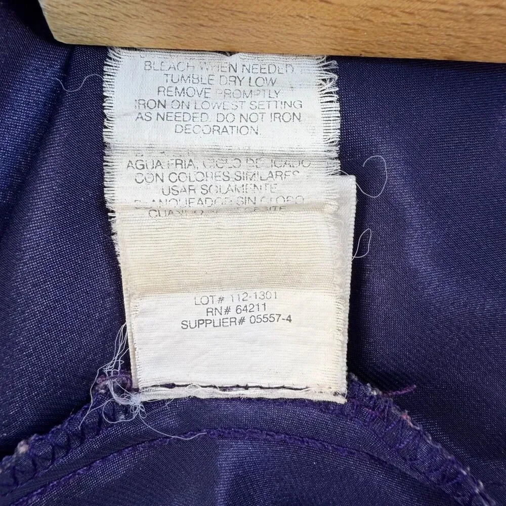 Vintage Sophia by Delicates Large Purple Satin Nightgown Long Chemise Lingerie